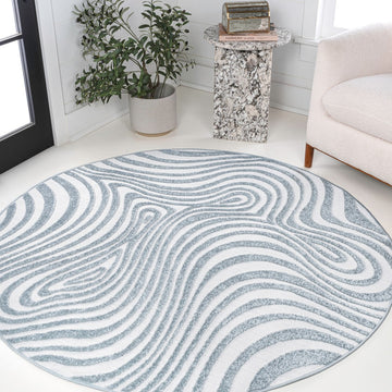 Maribo Abstract Groovy Striped Area Rug